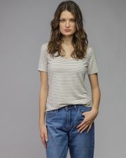 BEIGE WOMEN'S SHORT SLEEVE T-SHIRT