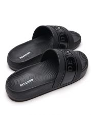 BLACK MEN'S SLIPPERS  - SALVERO