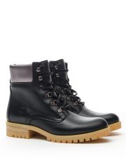 BLACK WOMEN'S LEATHER BROGUE