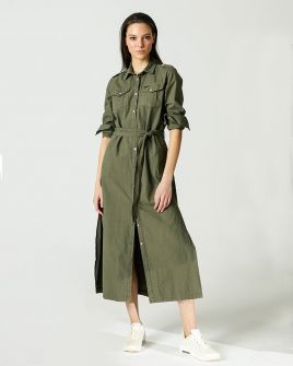 KHAKI WOMEN'S LONG DRESS 2D23SS9530DR1306