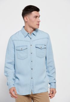 BLUE FUNKY BUDDHA  MEN'S SHIRT FBM007-062-05 23SS