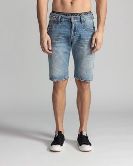 INDIGO MEN'S JEANS SHORTS - FRANK SHORTS 24114 1J24SS0053MP2674ST