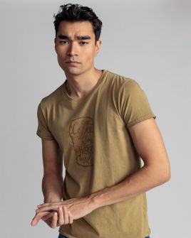 BROWN MEN'S T-SHIRT 1D24SS4067SS0106