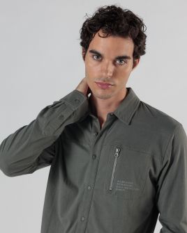KHAKI MEN'S LONG-SLEEVED SHIRT 1D24FW5004LS0104