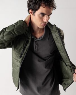 KHAKI MEN'S TRANSITIONAL JACKET 1D24FW7001KA1600