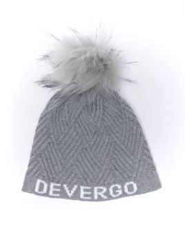 GREY WOMEN'S KNITTED HAT 2D24FW8505HA1101