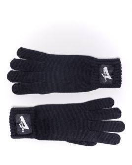 BLACK MEN'S KNITTED GLOVES 1D24FW8021KE1101
