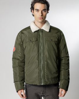 KHAKI MEN'S WINTER COAT 1D24FW3011KA1600