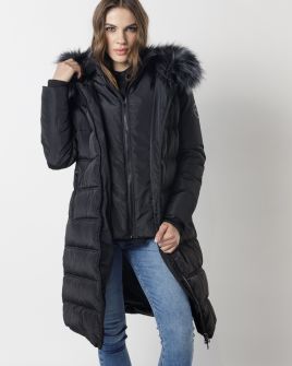 BLACK WOMEN'S WINTER COAT 2D24FW3545KA1600