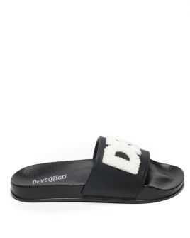 BLACK WOMEN'S SLIDES - CARAVELLA FROTTY DE25SS2508PU RE