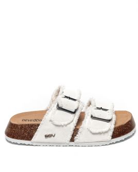 WHITE WOMEN'S SLIDES - PAULINA DE25SS2501CA BJ