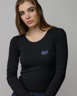 BLACK WOMEN'S LONG SLEEVE T-SHIRT 2D25FW4532LS0205