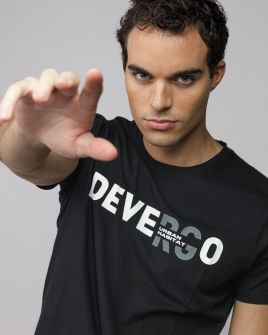 BLACK MEN'S SHORT SLEEVE T-SHIRT 1D25FW4043SS0105