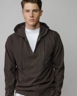 BROWN MEN'S HOODED SWEATER 1D25FW4002LS0104