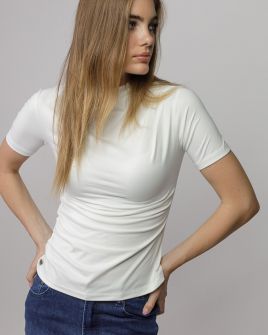 WHITE WOMEN'S SHORT SLEEVE T-SHIRT 2D25FW4527SS0105