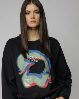 BLACK WOMEN'S SWEATER 2D25FW4593LS0705