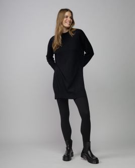 BLACK WOMEN'S KNITTED DRESS 2D25FW9522DR1101