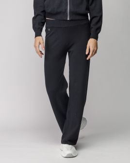 BLACK WOMEN'S KNITTED PANTS 2D25FW1531LP1101