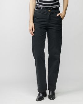 BLACK WOMEN'S CHINO PANTS 2D25FW1542LP6106