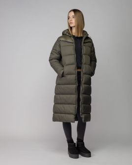 KHAKI WOMEN'S LONG WINTER COAT 2D25FW3520KA1600