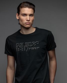 BLACK MEN'S SHORT SLEEVE T-SHIRT 1D26SS4034SS0105