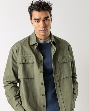KHAKI MEN'S SHIRT 1D22FW5001LS6106