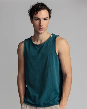 GREEN MEN'S SINGLET 1D24SS4014SL0106