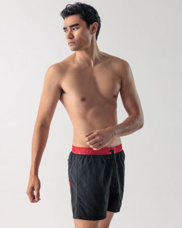 BLACK MEN'S BEACH SHORTS 1D24SS1054SP6000