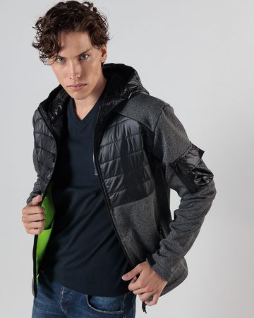 GREY MEN'S TRANSITIONAL JACKET 1D24FW7016KA1201