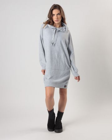 GREY WOMEN'S HOODED DRESS 2D24FW9580DR0705