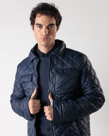 BLUE MEN'S TRANSITIONAL JACKET 1D24FW7004KA1600