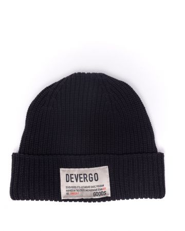BLACK MEN'S KNITTED HAT 1D24FW8003HA1101