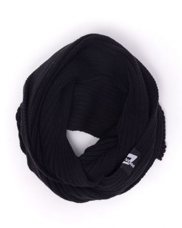 BLACK MEN'S KNITTED SCARF 1D24FW8010SC1122