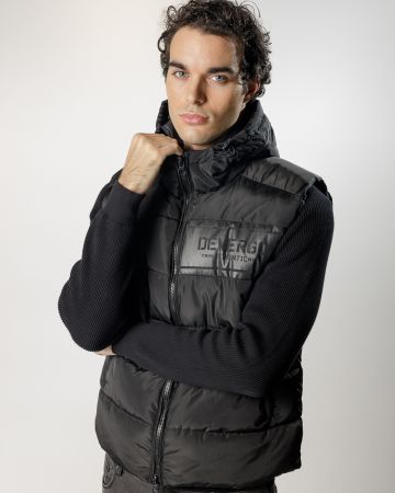 BLACK MEN'S VEST 1D24FW7008SL1600