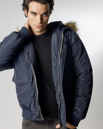 BLUE MEN'S WINTER COAT 1D24FW3006KA1600