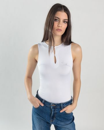 WHITE WOMEN'S TOP 2D25SS4513SL0205