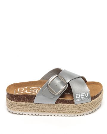 SILVER WOMEN'S SLIDES - RUBY DE25SS2546PU PT
