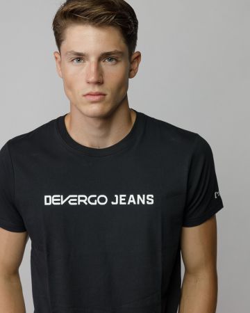 BLACK MEN'S SHORT SLEEVE T-SHIRT 1D25FW4027SS0105