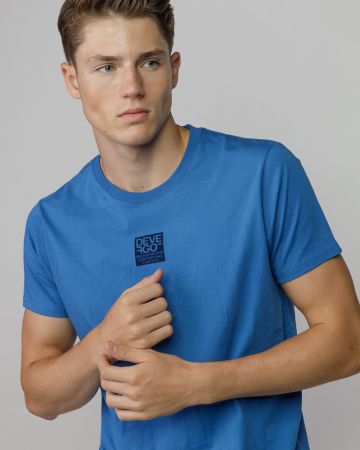 BLUE MEN'S SHORT SLEEVE T-SHIRT 1D25FW4039SS0105