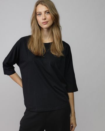 BLACK WOMEN'S SHORT SLEEVE T-SHIRT 2D25FW4520SS0224