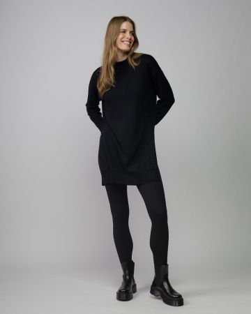 BLACK WOMEN'S KNITTED DRESS 2D25FW9522DR1101