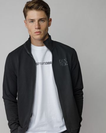 BLACK MEN'S ZIP SWEATER 1D25FW4093KA0705