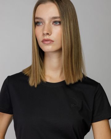 BLACK WOMEN'S SHORT SLEEVE T-SHIRT 2D25FW4524SS0105