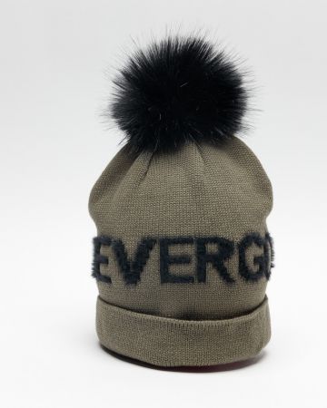 KHAKI WOMEN'S KNITTED BEANIE 2D25FW8505HA1101