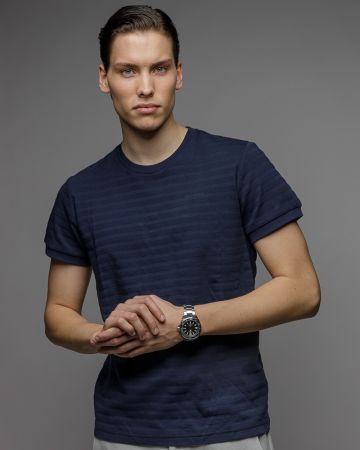 BLUE MEN'S SHORT SLEEVE T-SHIRT 1D26SS4016SS0101